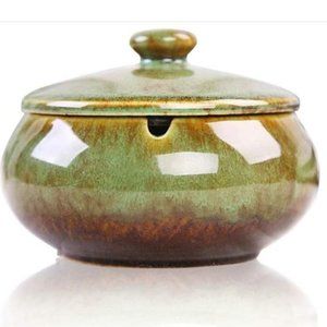 Ceramic Ashtray with Lids, Windproof